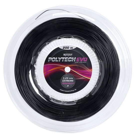 ROLO DE CORDA TOPSPIN POLYTECH EVO 1.25 - PRETO